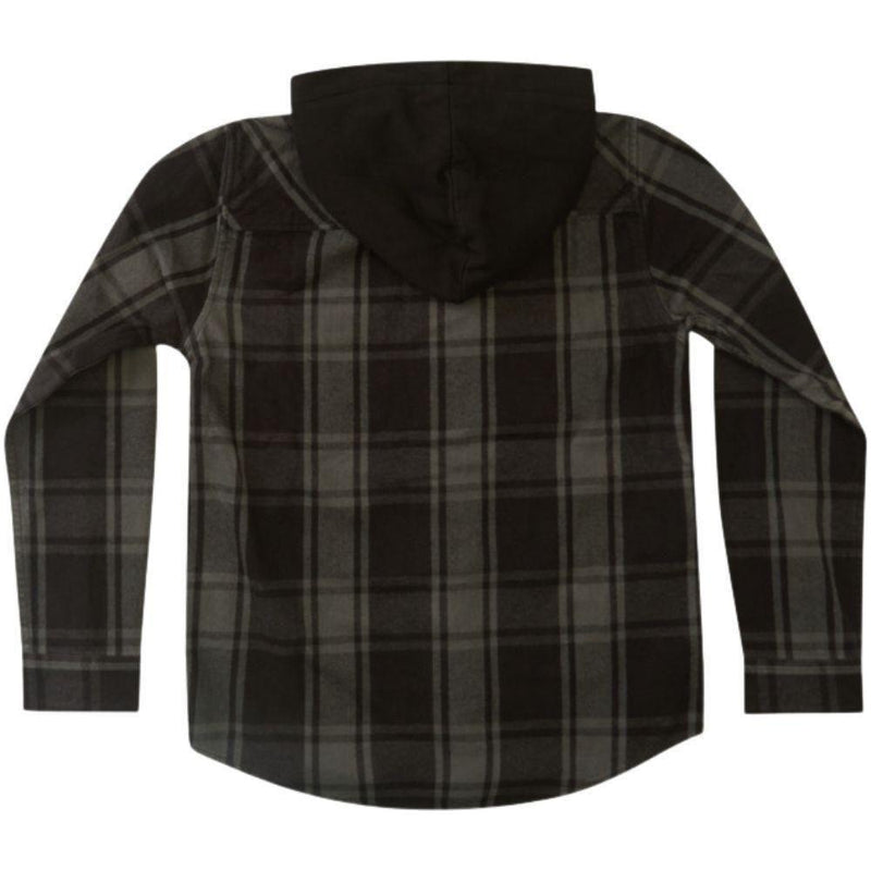 Ruckus Ed Hooded Flannel - DC - black/dark shadow - Langarmhemd