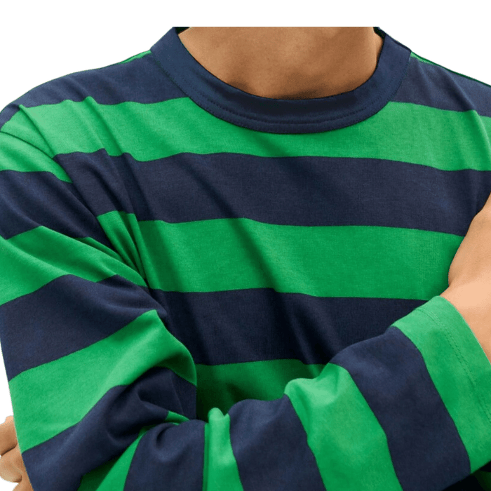 BLUE NIGHT STRIPES EMILIO T-SHIRT - Thinking Mu - Multicolor -  T-Shirt Langarm