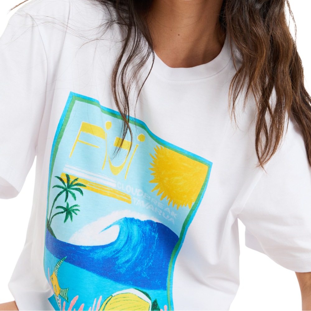 Atlas Hangloose - Roxy - Bright White Fiji - T-Shirt