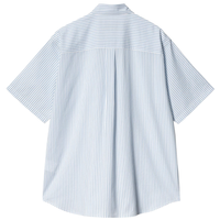 Carhartt - S/S Phelps Shirt - Phelps Stripe, Bluebird - Kurzarmhemd
