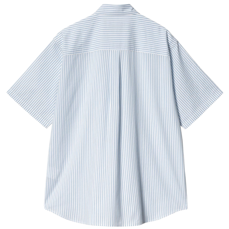 Carhartt - S/S Phelps Shirt - Phelps Stripe, Bluebird - Kurzarmhemd
