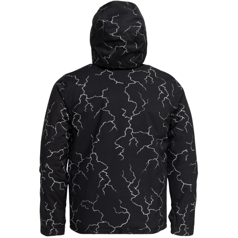 High In The Hood Printed Yth - Quiksilver - High Energy Black Reflective - Snowboard-Jacke