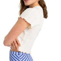 Pointellebaby T - Roxy - EGRET - Crop Top