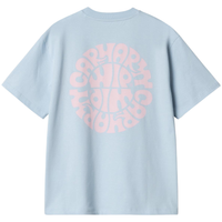 W S/S Jazzy T-Shirt - Carhartt - Air Sky / Air Pink - T-Shirt