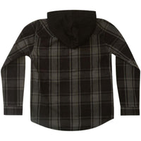 Ruckus Ed Hooded Flannel - DC - black/dark shadow - Langarmhemd