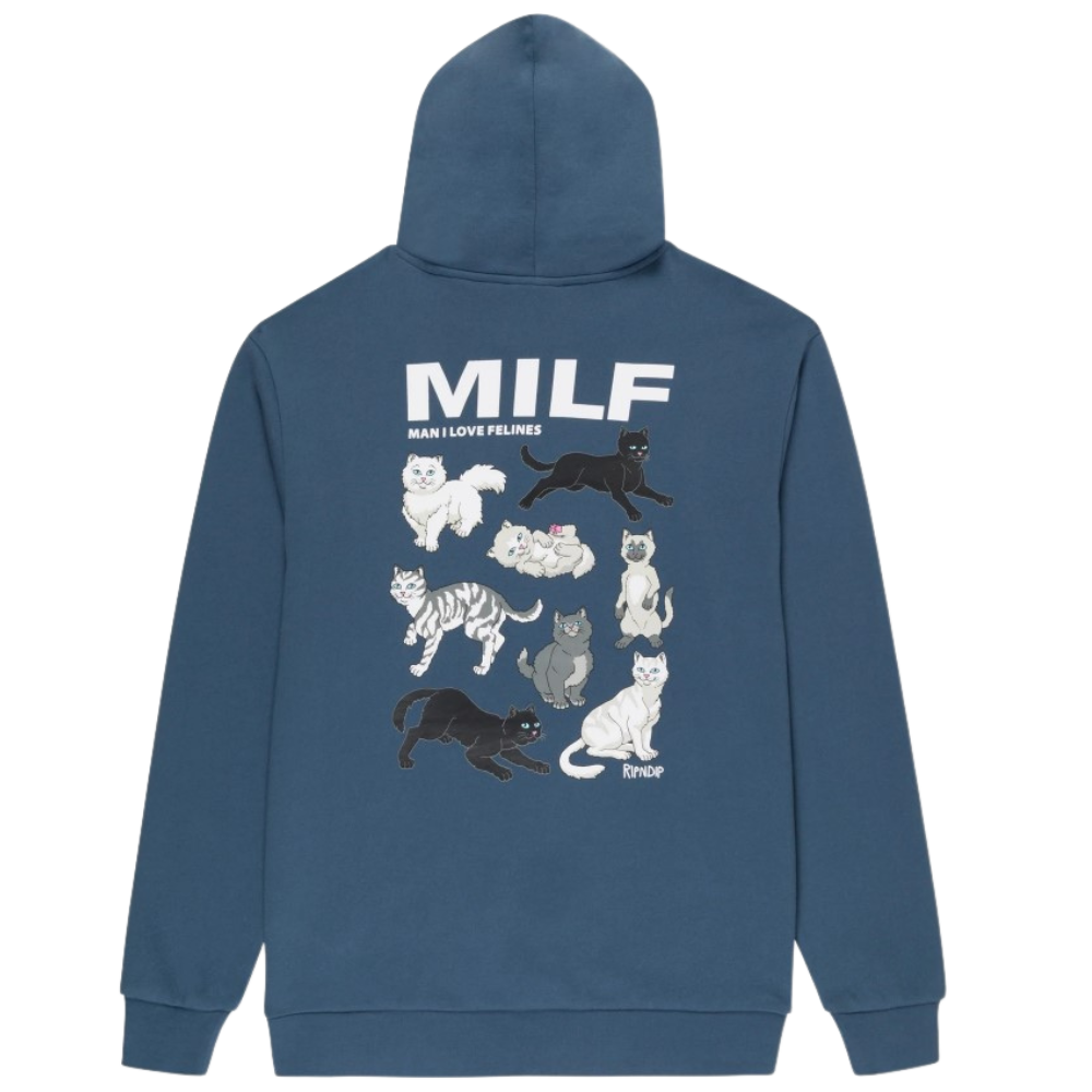 MAN I LOVE FELINES HOODIE - Rip N Dip - Storm Blue - Hoodie
