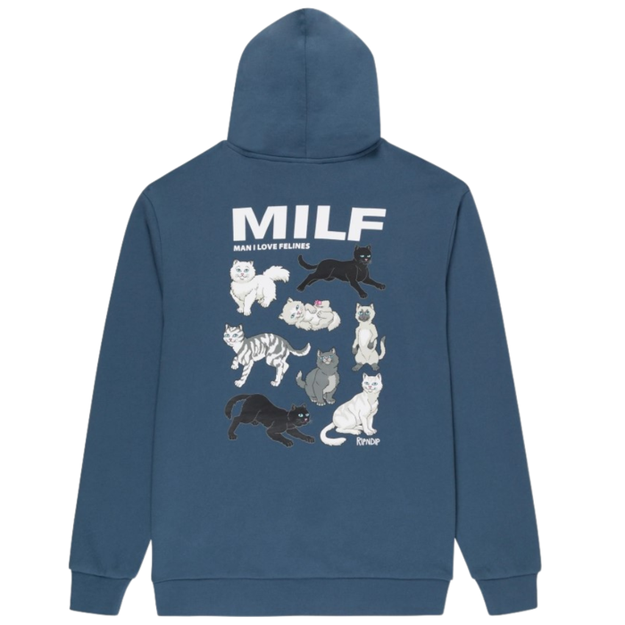 MAN I LOVE FELINES HOODIE - Rip N Dip - Storm Blue - Hoodie