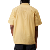 Carhartt - S/S Hendry Shirt - Seaton Stripe, Straw / Liberica - Kurzarmhemd
