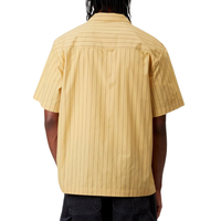 Carhartt - S/S Hendry Shirt - Seaton Stripe, Straw / Liberica - Kurzarmhemd