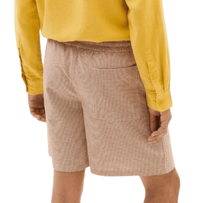 VICHY SEERSUCKER HENRY SHORTS - Thinking Mu - Clay Red - Short