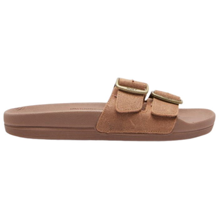 SLIPPY NINA - Roxy - CHOCO BROWN/GOLD - Sandale