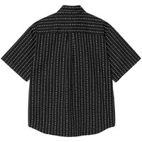 Carhartt - S/S Drewe Shirt - Heart C Pinstripe, Black / Natural - Kurzarmhemd