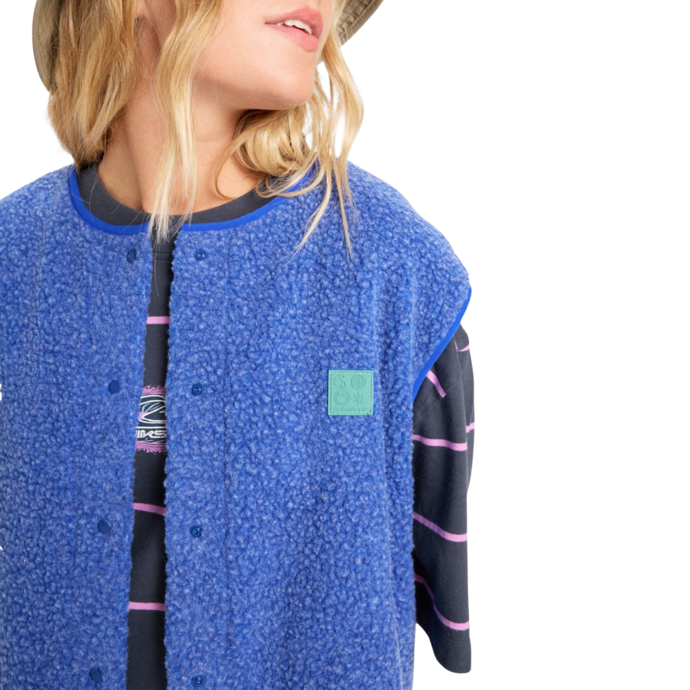 Cropped Vest - Quiksilver - Surf the Web - Fleece Weste