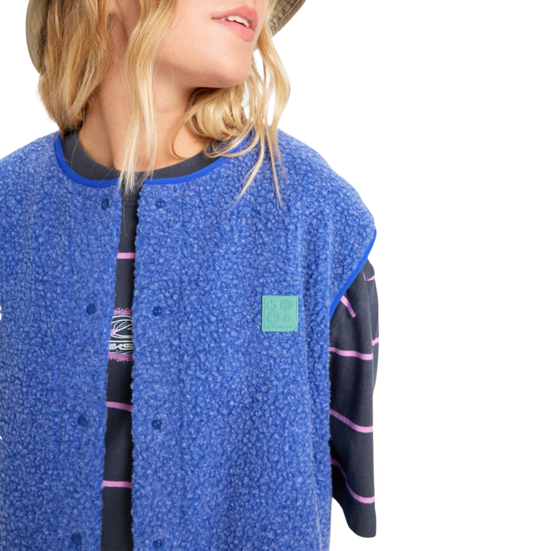 Cropped Vest - Quiksilver - Surf the Web - Fleece Weste