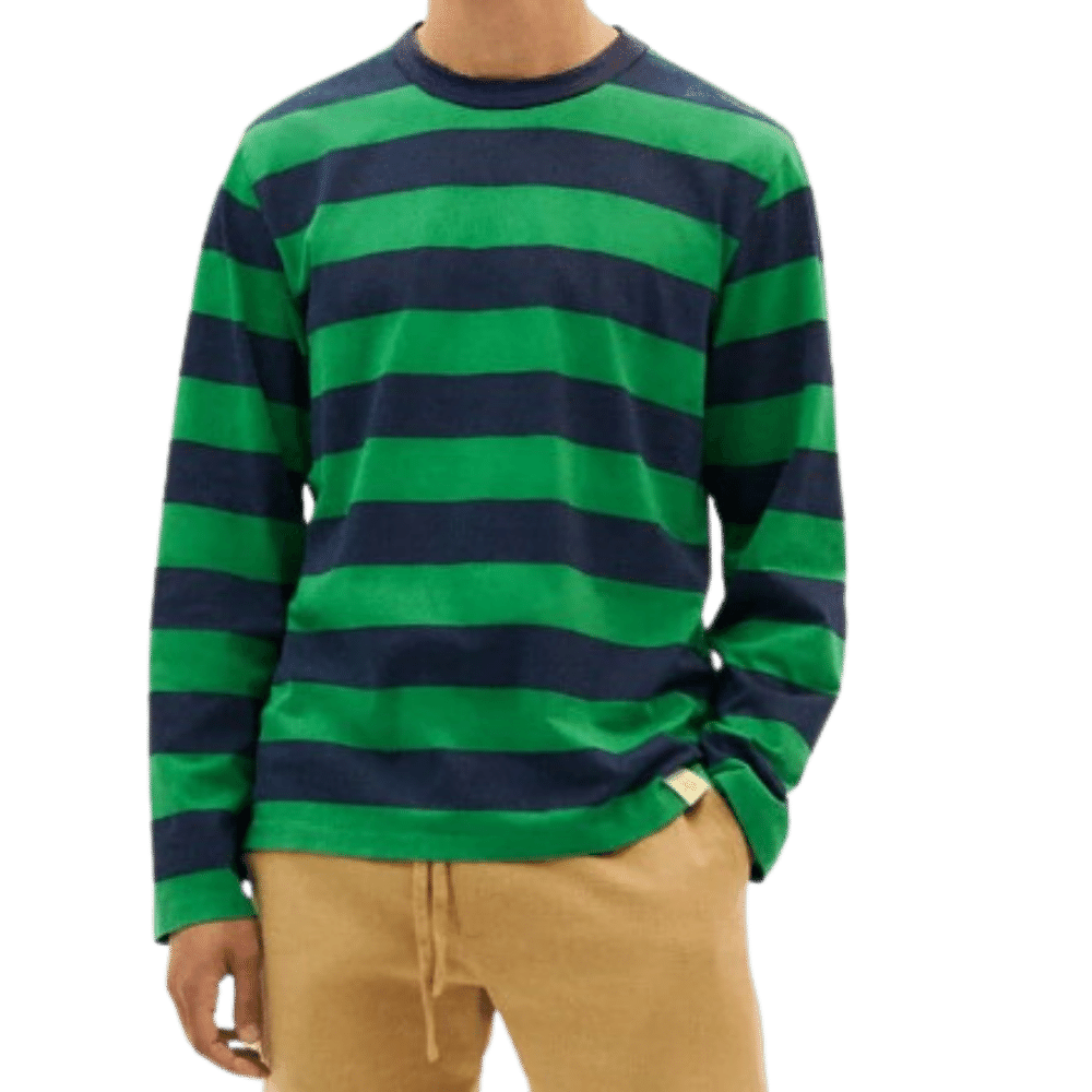 BLUE NIGHT STRIPES EMILIO T-SHIRT - Thinking Mu - Multicolor -  T-Shirt Langarm