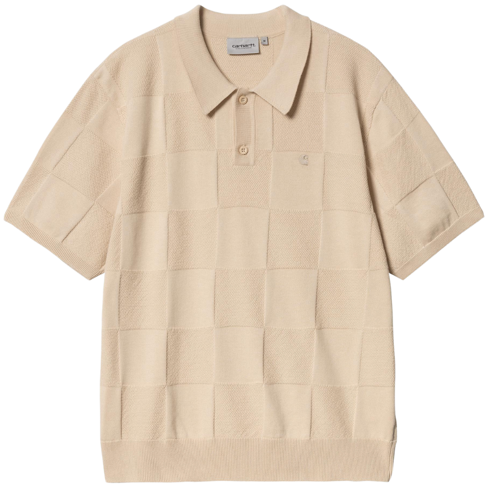 Carhartt - S/S Checker Polo - Fleur De Sel - Polo Kurzarm