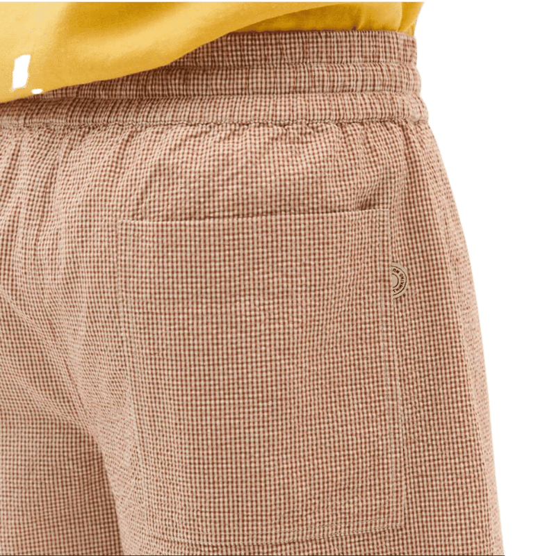 VICHY SEERSUCKER HENRY SHORTS - Thinking Mu - Clay Red - Short