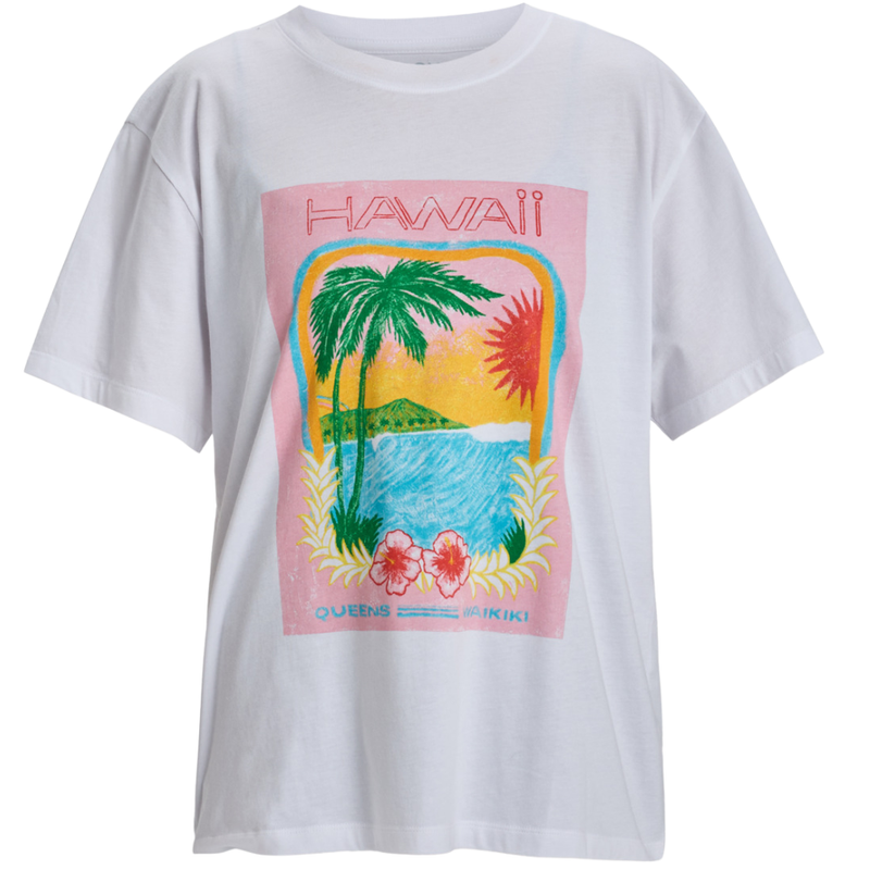 Atlas Hangloose - Roxy - Bright White Hawaii - T-Shirt
