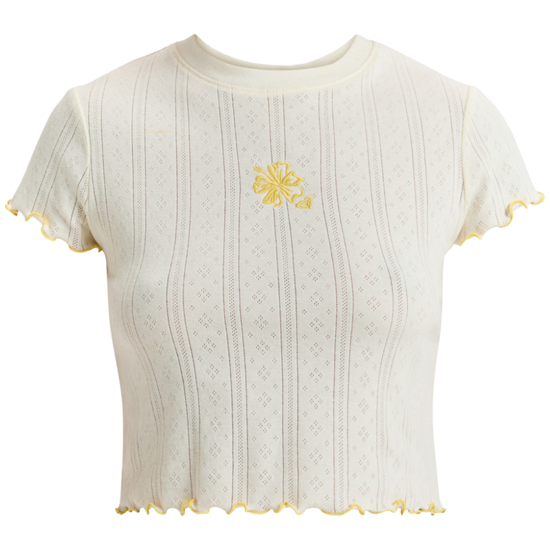 Pointellebaby T - Roxy - EGRET - Crop Top