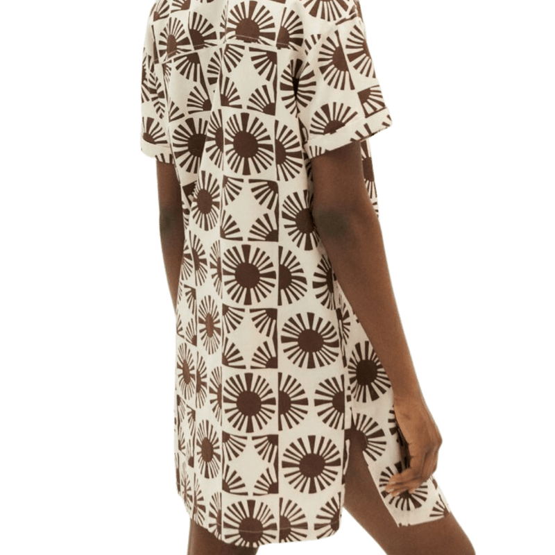 SOLET AMBER DRESS - Thinking Mu - Brown - Kleid Kurz