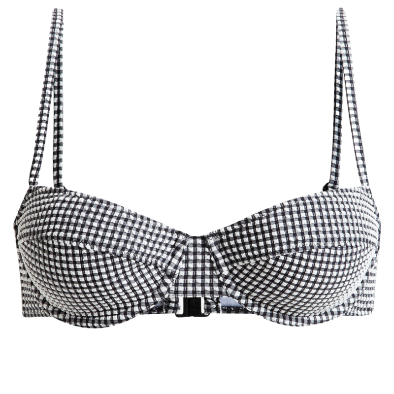 Gingham - Roxy - Anthracite - Bikini Top