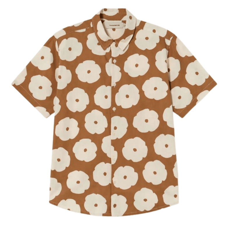 POPPY TOM SHIRT - Thinking Mu - Egypt Brown -  Kurzarmhemd
