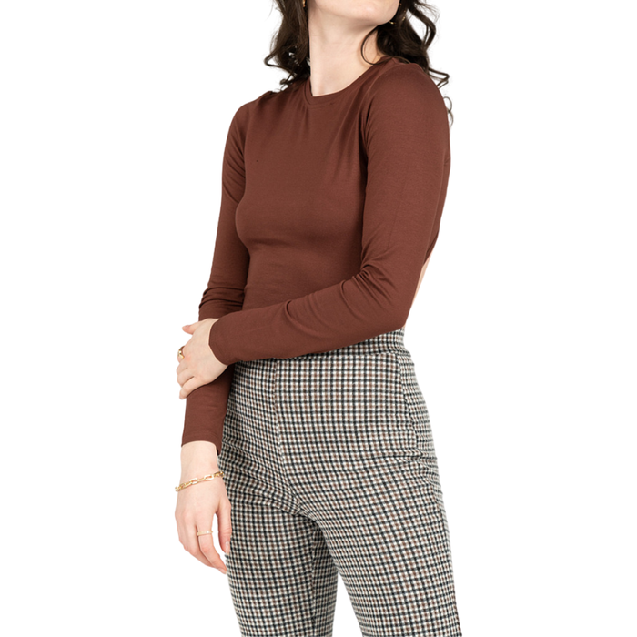 Damen Shirt - 24COLURS - BROWN - SHIRT 