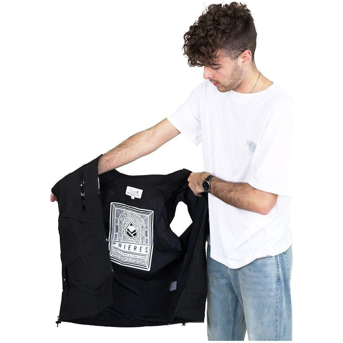 Phinyon Vest - Phieres - Black - Vest