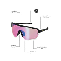 Sandgraiph Ltd - Phieres - Mtt Blk/Pink Green - Technische Sonnenbrille