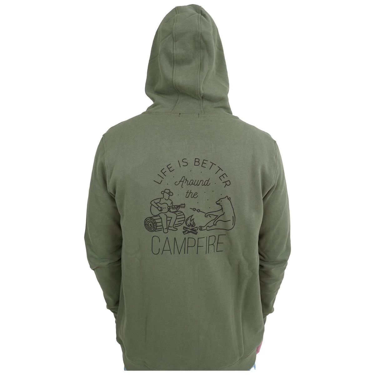 BeCampNOfire ZH - Benonconform - Mid Olive - Zip Hoodie