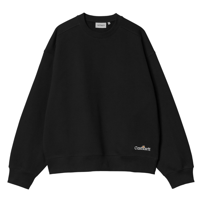 Carhartt - Label Script Sweat - BLACK - Crew Sweater