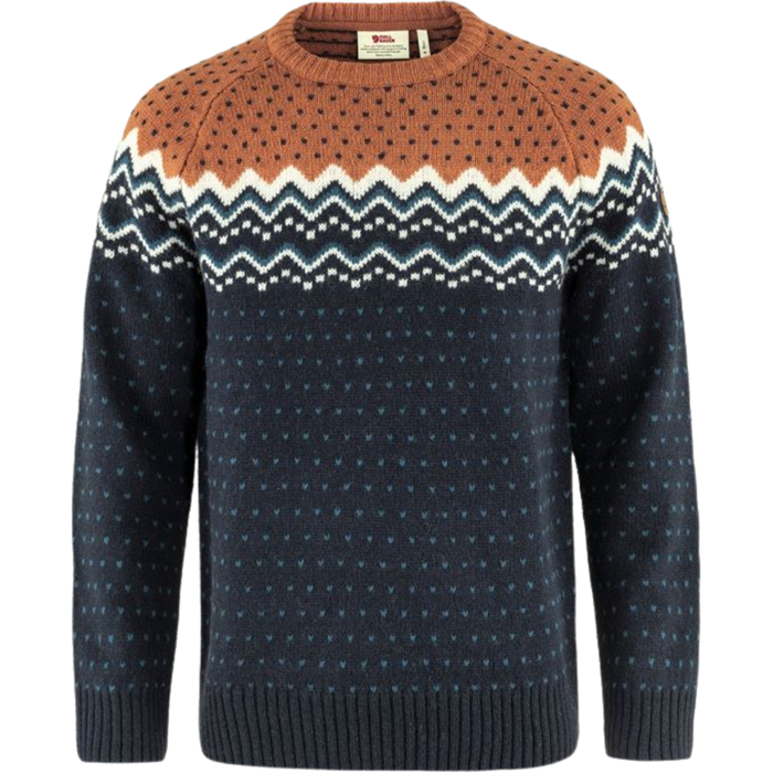 Övik Knit Sweater M - Fjällräven -  Dark Navy-Terracotta - Pullover