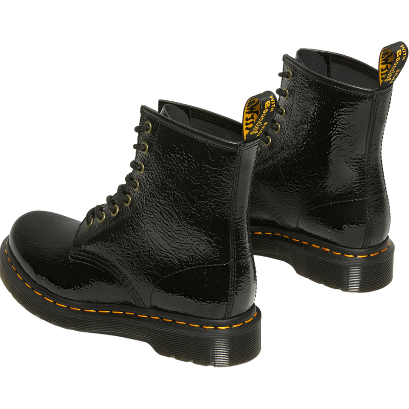 1460 - DrMartens - Black Distressed Pat - Stiefel