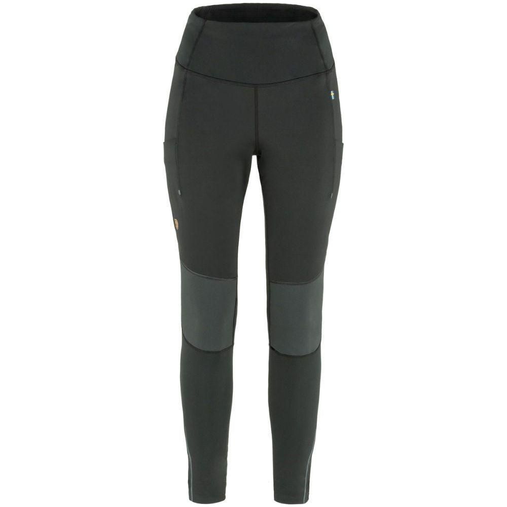 Fjällräven - Abisko Värm Trekking Tights W - Black-Iron Grey - Outdoor - Outdoorbekleidung - Outdoorhosen - Wanderhose lang
