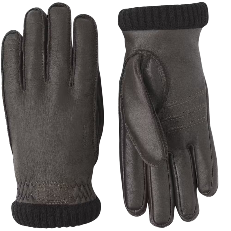 Hestra - Deerskin Primaloft Rib - Black - Handschuh