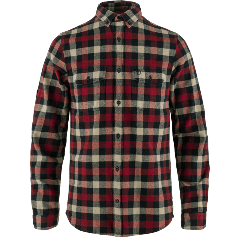 Fjällräven - Skog Shirt M - Dark Navy-Red - Langarmhemd