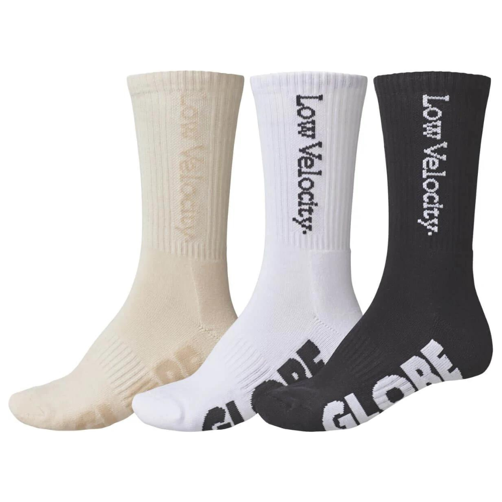 Low Velocity Crew Sock 3 Pack - Globe - ASSORTED - Socken