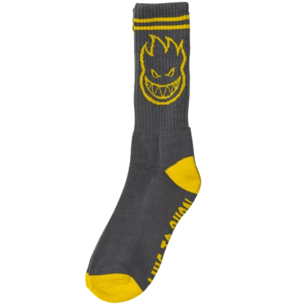 Bighead Socks - Spitfire - Charcoal/Yellow 