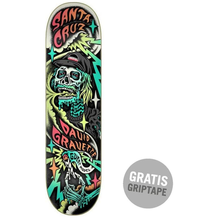 Santa Cruz - Gravette Hippie Skull - Multicolored - Skatedeck