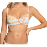Island In The Sun Wrap Top - Roxy - Cool Blue Island Time - Bikini Top