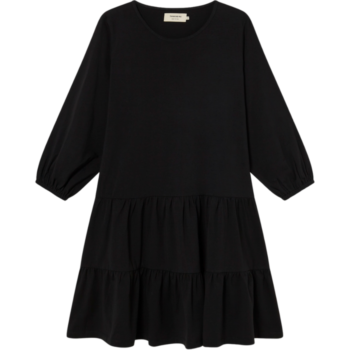 Black Lily Dress - Thinking Mu - Black - kleid Kurz 