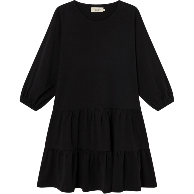 Black Lily Dress - Thinking Mu - Black - kleid Kurz 
