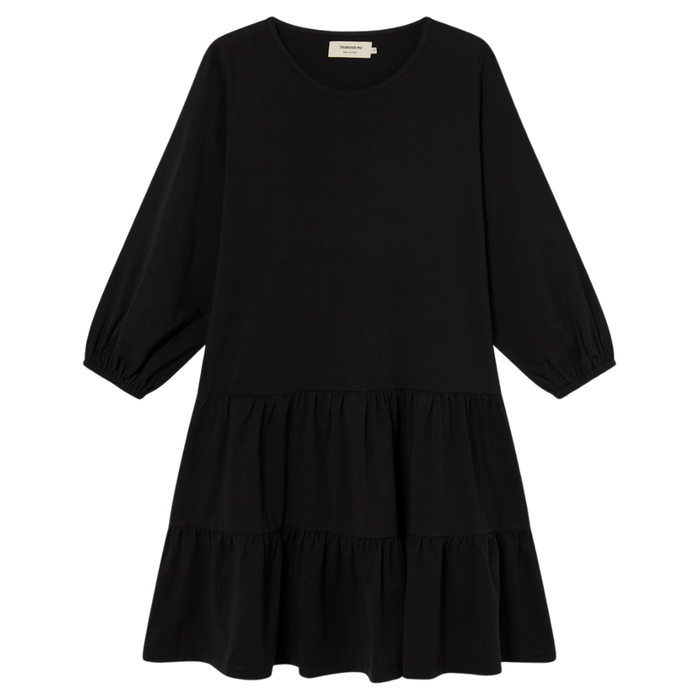 Black Lily Dress - Thinking Mu - Black - kleid Kurz 