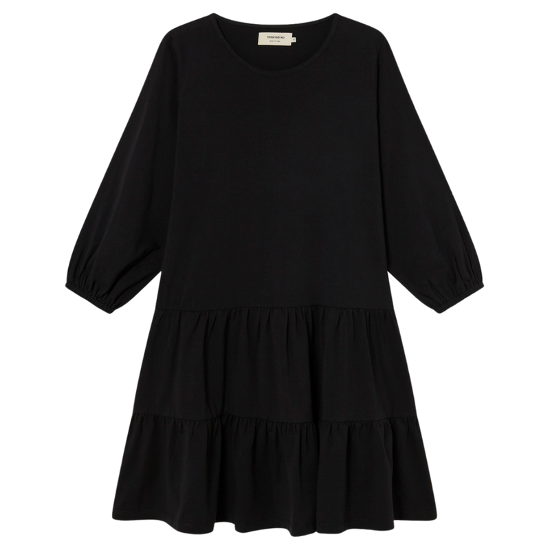 Black Lily Dress - Thinking Mu - Black - kleid Kurz 