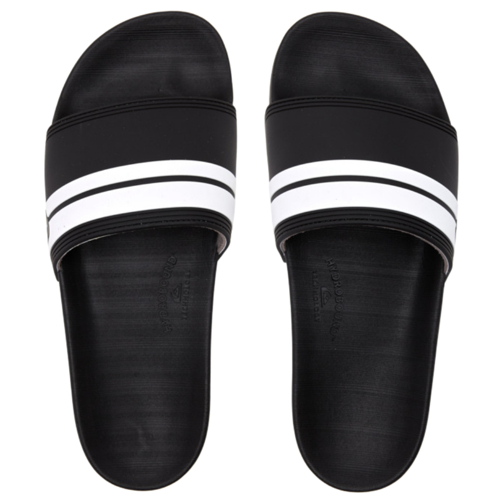 Rivi Slide - Black/Black/White - Quiksilver - Sandale