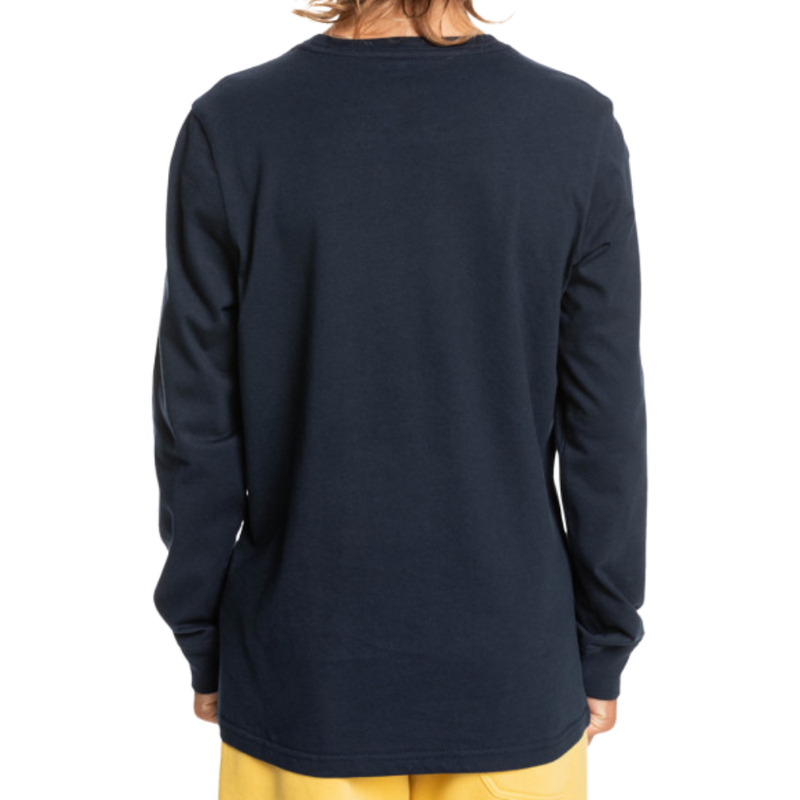 STACKED LS YTH - Quiksilver - navy blazer - T-Shirt Langarm