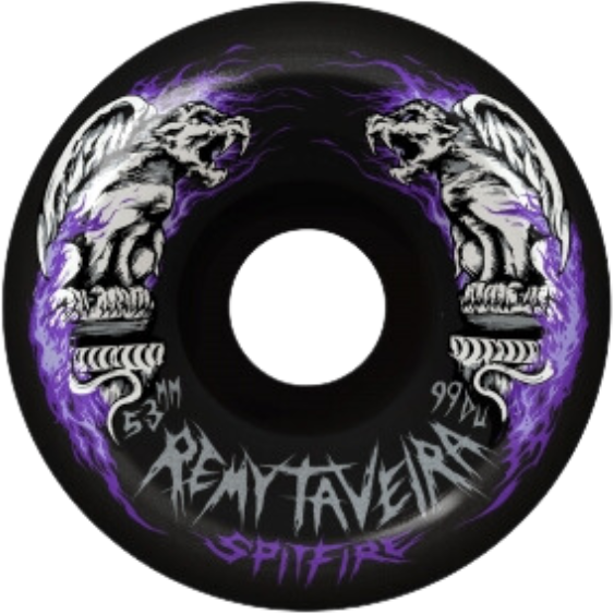 F4 99 Remy Taveira Chimera Conical - Spitfire - Black - Skateboard-Rollen