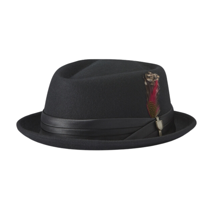 Brixton - STOUT PORK PIE - BLACK/BLACK - Hut