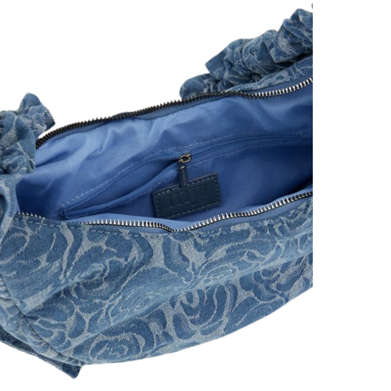 Bag crossbody ruffle strap roses