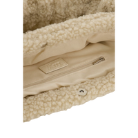 Shopper puffer teddy ruffle strap